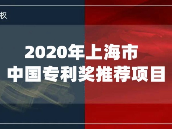 快看！2020年上海市推薦了哪些中國專利獎項(xiàng)目